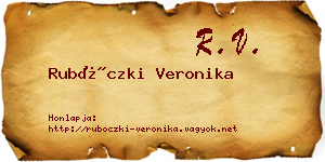 Rubóczki Veronika névjegykártya