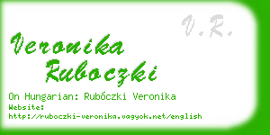 veronika ruboczki business card
