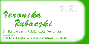 veronika ruboczki business card